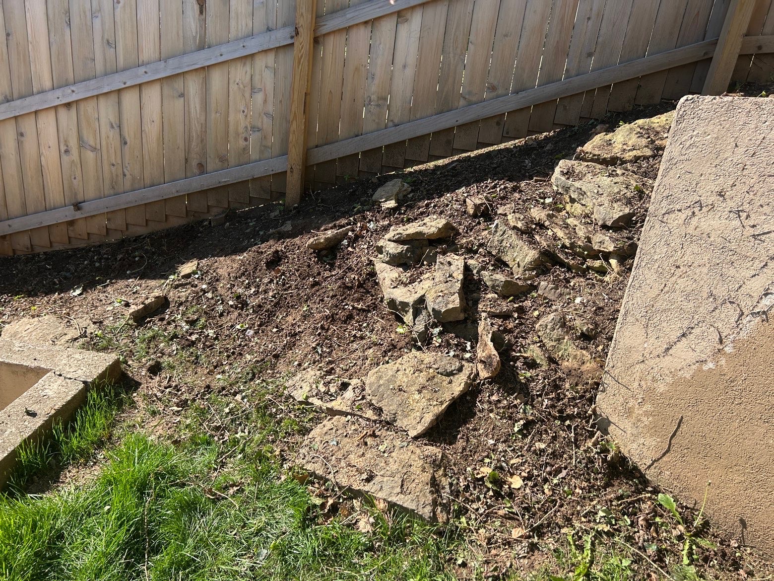 Before rock installation, photo 3